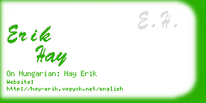 erik hay business card